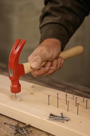 Jaws Çatal Çekiç, 300 Gram, Dayanıklı Çelik Başlık, Ergonomik Ahşap Saplı, Boyalı, Çivileme ve Çivi Sökme İçin Uygun, Ev, Atölye ve Şantiye Kullanımına Uygun El Aleti