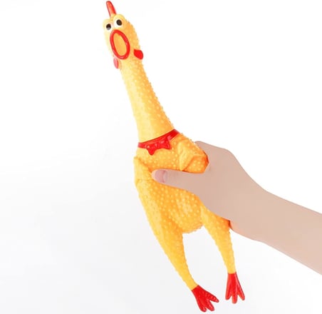 Çığlık Tavuk Oyuncak Sarı Kauçuk Squaking Tavuk Oyuncak Yenilik Ve Dayanıklı Kauçuk Tavuk Stres Giderici Yetişkinler Çocuklar Için Komik Güvenlik Oyuncak Evcil Hayvanlar (35 Cm)