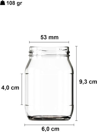 190 ml Şeffaf Kavanoz 190 cc Konserve Metal Kapaklı Cam Kavanoz 6 Adet