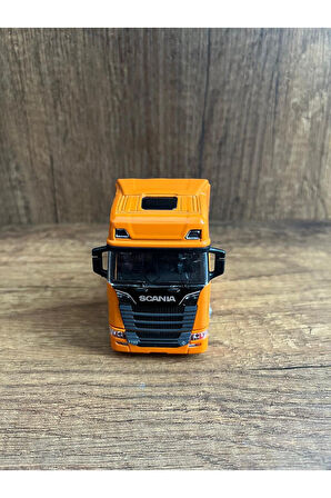 Sesli Işıklı Scania Tır R73O Oyuncak Tır Kafası Taşıyıcı  1/64 Oyuncak Tır Kafası Turuncu 12 Cm