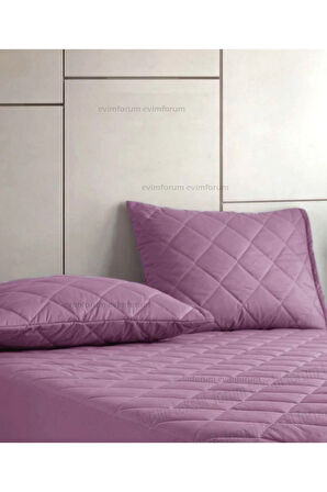 Formeya Pamukkale Alez Lila %100 Pamuk Kapitone Yastık Koruyucu Alez 2 Adet