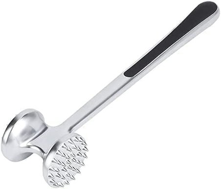 ® Paslanmaz Çelik Et Döveceği, 22 cm, Çift Taraflı Başlık, Kaymaz Saplı