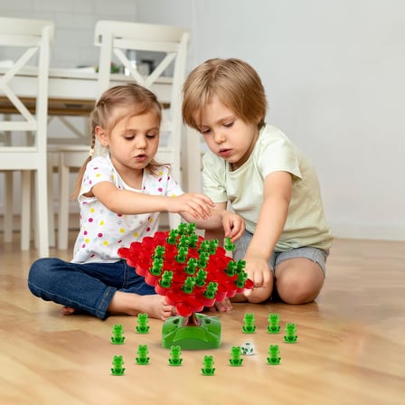 Kurbağa Denge Oyunu, 3+ Yaş, 50 Parçalı, Ebeveyn Çocuk Etkileşimli, Eğitici Zeka ve Strateji Oyunu, Aile Kutu Oyunu
