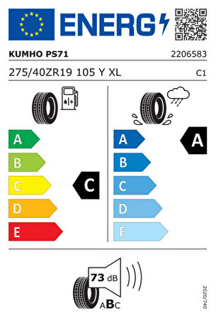 KUMHO 275/40R19 105Y XL ECSTA PS72 (EV) 2024 SONU ÜRETİM YAZ LASTİĞİ