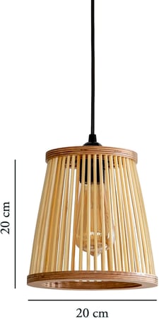 Rustik Serisi Ayder Bambu Sarkıt Avize 20cm