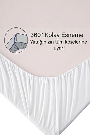 | Ranforce | Pamuklu Tek / Çift Kişilik Beyaz Lastikli Çarşaf | 14 Renk | Fıtted |