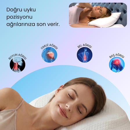 CloudComfort Ortopedik Visco Boyun Destek Yastığı