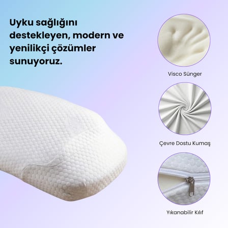 CloudComfort Ortopedik Visco Boyun Destek Yastığı