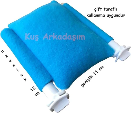 Kuş Arkadaşım Kuş Yatağı Yumuşak Dinlenme Yastığı Çift Taraflı Uyku Tüneği Mavi Muhabbet Kuşu Yatak Tünek
