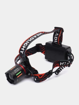 PeakStar PS-2910 3000 Lümen Şarjlı Profesyonel Zoomlu Kamp Avcı Balıkçı Kafa Lambası Feneri