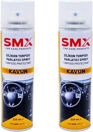 Silikonlu Araç Torpido Plastik Parlatıcı, Yenileyici 2x220 ML (Kavun)