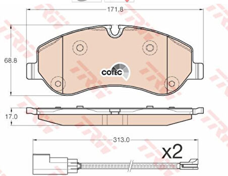 FREN BALATASI ÖN (TRANSIT V-362/63 - BK21 2K021 AC)