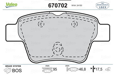 ARKA FREN BALATASI C4 1,4I 16V / 1,6
