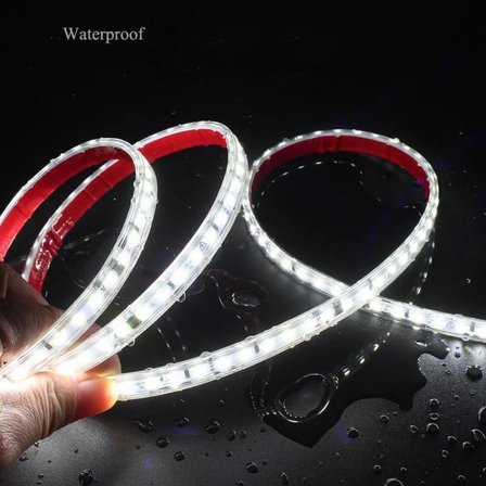 Sb-6508 LED Şerit, Beyaz ve Gün Işığı Şerit Led Işık 120 Led, Silikonlu 10 Cm Kesilebilir, Aç Kapat Butonlu Fişli, Tak Çalıştır Gizli Tavan Işık Bandı Mutfak Tezgah (Beyaz, 10 Metre)