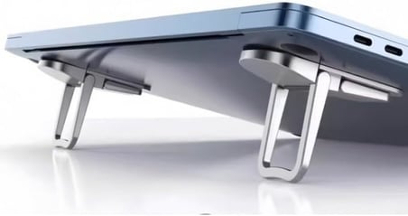 2'li Paket Ayarlanabilir Laptop Standı - 2 Kademeli Ergonomik Yükseltici, Katlanabilir Taşınabilir Notebook Tutucu, Kaymaz Silikon Pedli Hafif Dizüstü Bilgisayar Standı