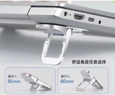 2'li Paket Ayarlanabilir Laptop Standı - 2 Kademeli Ergonomik Yükseltici, Katlanabilir Taşınabilir Notebook Tutucu, Kaymaz Silikon Pedli Hafif Dizüstü Bilgisayar Standı