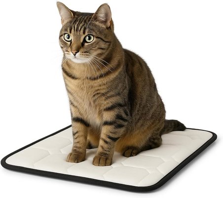 80x45 cm Ortopedik Kedi Yatağı | Yumuşak ve Destekleyici Yatak, Kaymaz Tabanlı, Yıkanabilir Kedi Yatağı, Uzun Ömürlü Peluş Minder, Evcil Hayvan Konfor Yatağı