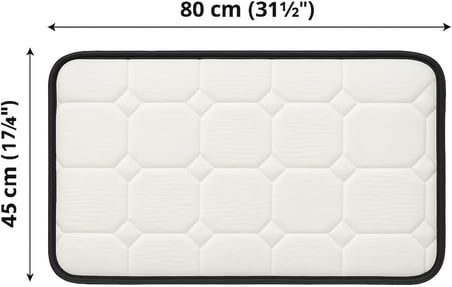80x45 cm Ortopedik Kedi Yatağı | Yumuşak ve Destekleyici Yatak, Kaymaz Tabanlı, Yıkanabilir Kedi Yatağı, Uzun Ömürlü Peluş Minder, Evcil Hayvan Konfor Yatağı