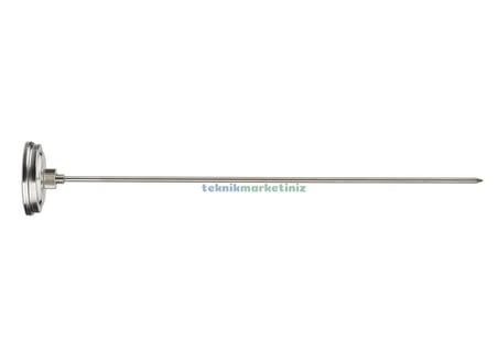 TeknikMarketiniz Ø52mm 0/500 C° 30 cm Dalma Boylu Fırın Termometresi, 30 cm Problu 500 Derece Bahçe,Pizza,Pide,Ekmek,Köy,Kara/Taş Fırın Isı Gösterge Saati TFA Dostmann TM832.14.1035.60