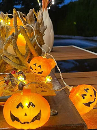Halloween Balkabağı Led Işık Pilli