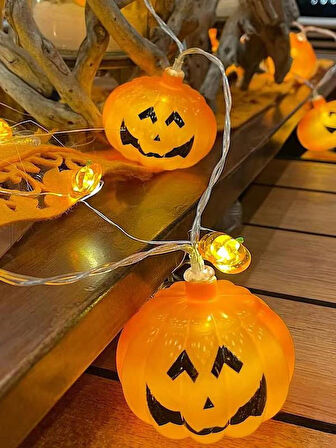 Halloween Balkabağı Led Işık Pilli