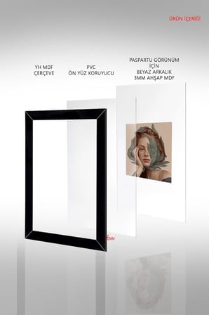 yhfoto 5 Adet 30x30 Çerçeve Ahşap Beyaz Şeritli Fotoğraf Mdf Çerçeve Kare Çerçeve Kahverengi 30 x 30