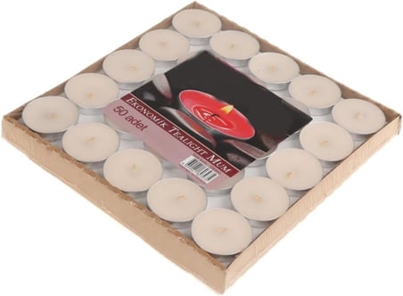 50 Adet Ekonomik Tealight Mum-buhurdanlık Mumu