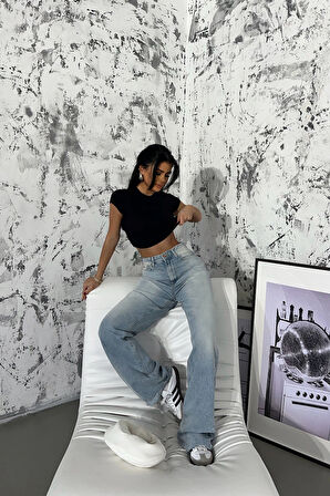 Siyah - Crop Tshirt