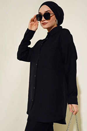 Siyah - Tek Cepli Gömlek Takım