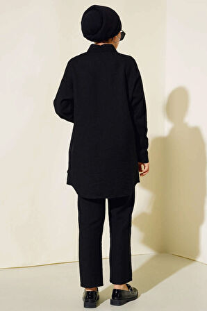 Siyah - Tek Cepli Gömlek Takım