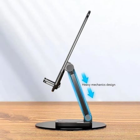 HT-A10 Masaüstü Telefon Tablet Tutucu Stand Taşınabilir Portatif Metal Taban 360 Derece Dönebilir