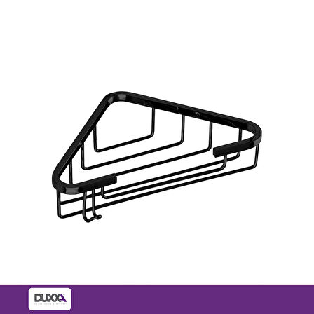 Duxxa Köşe Şampuanlık 15x15 Tek Kat Siyah A.531.MS
