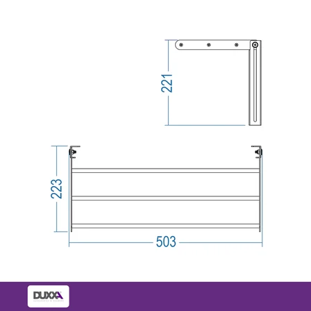 Balkon Kayar Raf Havluluk SS 304 Paslanmaz A.914