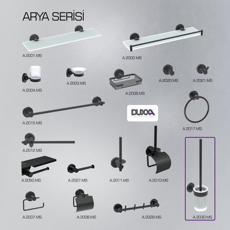 Arya Klozet Fırçası Mat Siyah A.2030.MS