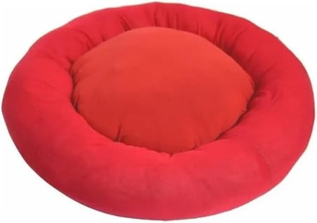 Kedi Ve Köpek Simit Yatağı 50 Cm Çap Polar Pembe-fuşya