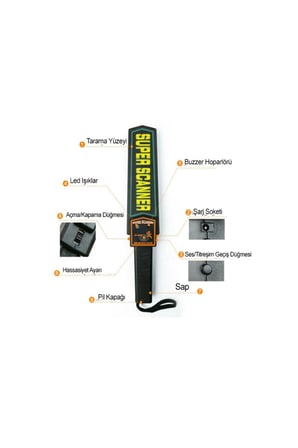 SUPER SCANNER EL TİPİ ÜST ARAMA DEDEKTÖRÜ(METAL)