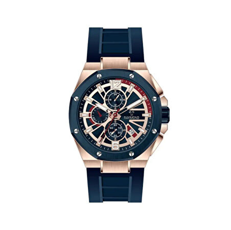 RAYMOND ERKEK KOL SAATİ RYM-83605-ROSE-LACİVERT