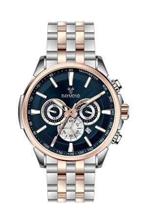 RAYMOND ERKEK KOL SAATİ RYM-81054-GÜMÜŞ-ROSE-BL