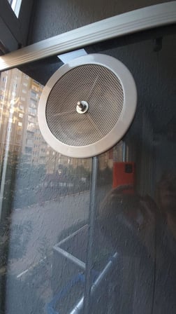Isıcam Çift Cam Doğal Gaz Menfezi Açılır Kapanır Soğuk,Ses,Rüzgar Girmez RENK BEYAZ .Alüminyum Özel Sıvama Delik Çapı 160 mm