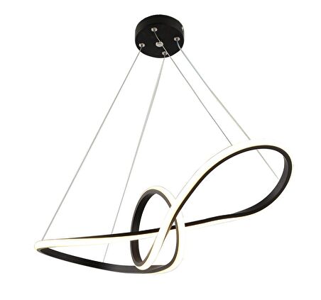 TT002-SY TT Aydınlatma Papyon Modeli ( Beyaz Işık ) Mat Siyah Led Avize