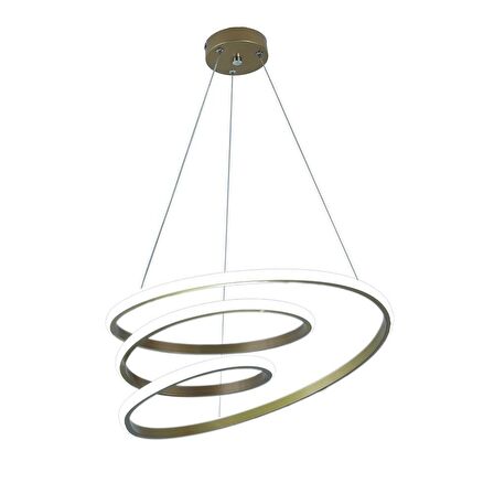TT301-ESK TT Aydınlatma Yay Modeli Eskitme Boyalı ( Sarı Işık ) Led Avize