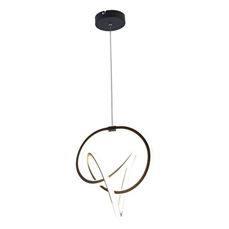 TT013-SY TT Aydınlatma Düğüm Modeli Mat Siyah ( Sarı Işık Led )  Led Avize