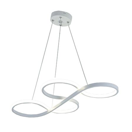 TT025-BY TT Aydınlatma Yılan Modeli Mat Beyaz ( Sarı Işık ) Led Avize