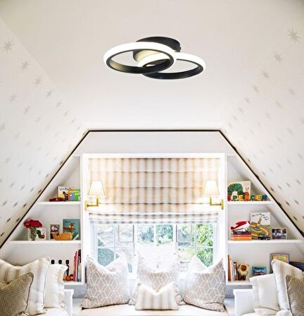 TT305-2-SY TT Aydınlatma Mat Siyah 2 li ( Sarı Işık ) Led Avize