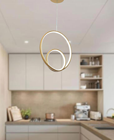 TT004-ESK TT Aydınlatma Göz Modeli Eskitme Boyalı ( 3 Renk Işık Modüllü )  Led Avize
