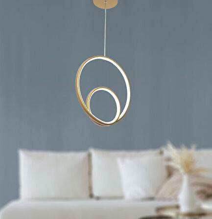 TT004-ESK TT Aydınlatma Göz Modeli Eskitme Boyalı ( Sarı Işık )  Led Avize