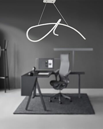 TT018-BY TT Aydınlatma İmza Modeli Mat Beyaz ( Beyaz Işık ) Led Avize
