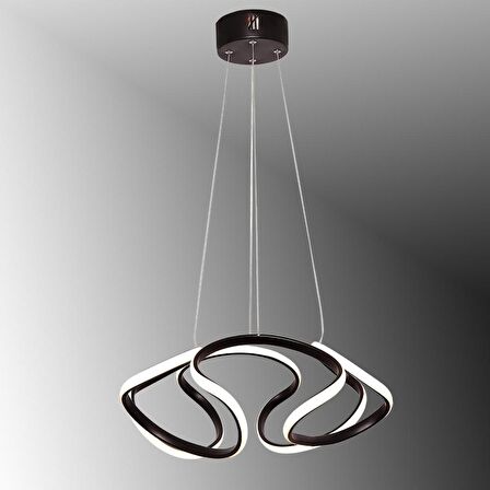 TT307-40-SY TT Aydınlatma Helezon Modeli Mat Siyah ( Gün Işığı ) Led Avize