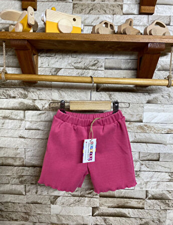 Kız Çocuk Basic Fitilli Şort (KAŞKORSE KUMAŞ)
