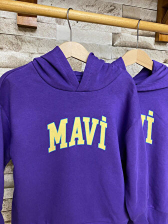 AYSBEBE Baskılı Kapüşonlu Çocuk Sweatshirt